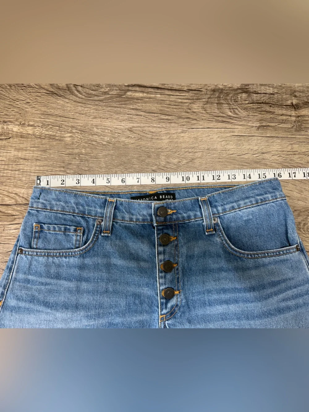 Veronica Bread blue denim cute off shorts size 27 - Picture 7 of 8
